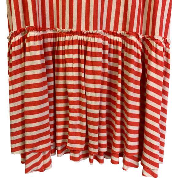 FREE PEOPLE Orange & Cream Stripe Tank Top Beach Mini‎ Dress - Picture 11 of 12